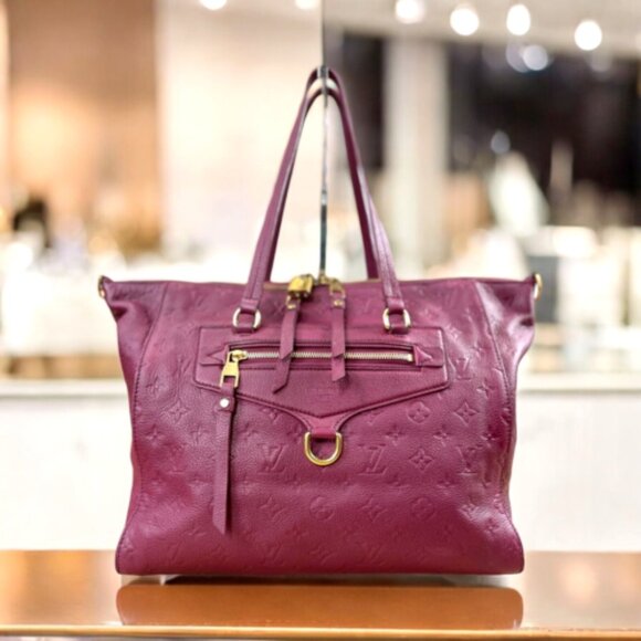 LOUIS VUITTON Aurore Empreinte Bag Satchel Handbag Monogram Leather LV Shoulder - Picture 1 of 15